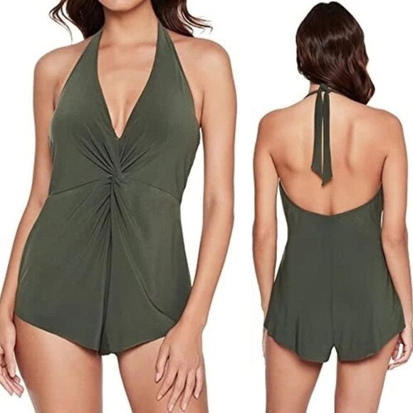 Magicsuit Miraclesuit Theresa Romper Swimsuit Dress Bathing Suit Women's 16 - Picture 1 of 8
